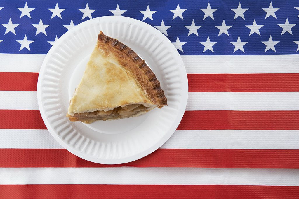 Detail of Patriotic apple pie by Corbis