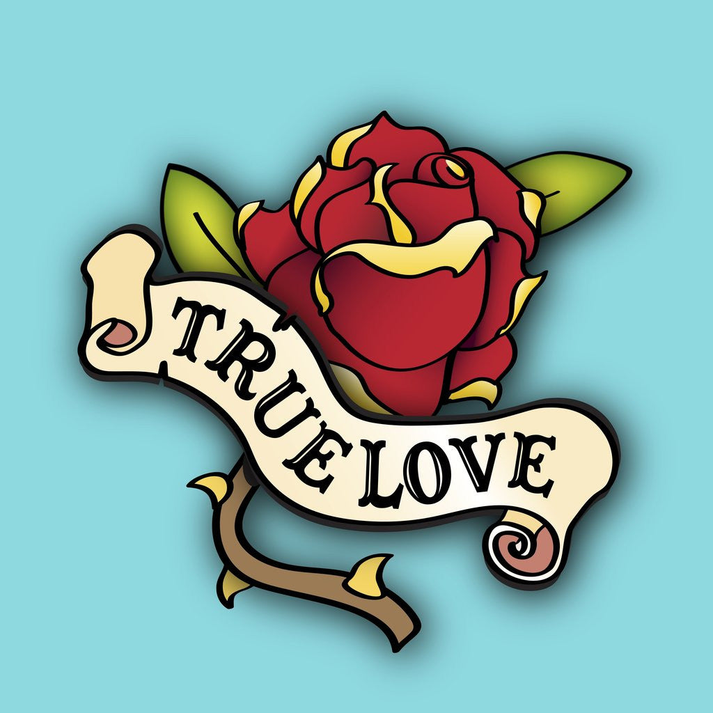 Detail of True Love Rose Tattoo by Anonymous