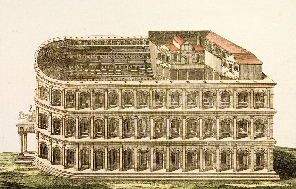 Detail of Print of Theater of Marcellus by Anonymous