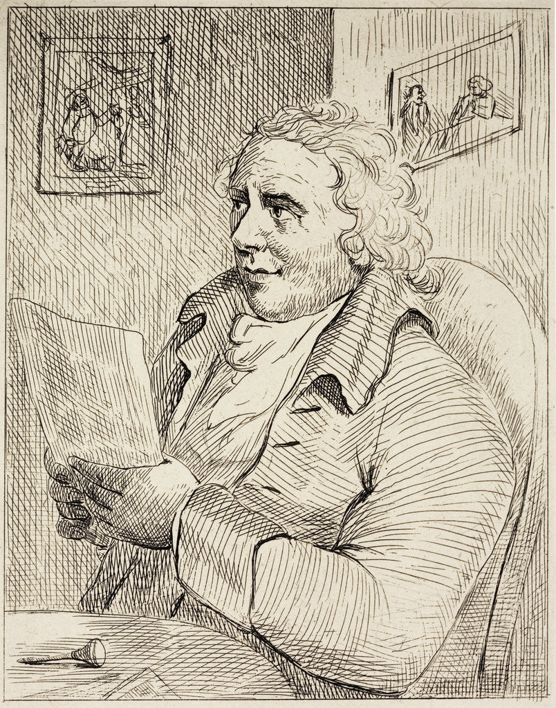 Detail of Portrait of Thomas Rowlandson by Anonymous