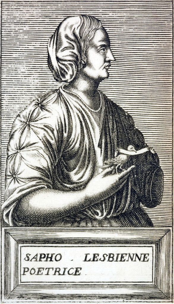 Detail of Portrait of Sappho of Lesbos by Andre Thevet