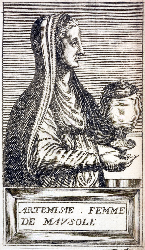 Detail of Portrait of Artemisia, Queen of Cara by Andre Thevet