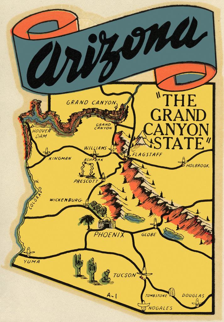 Detail of Arizona Travel Decal by Anonymous