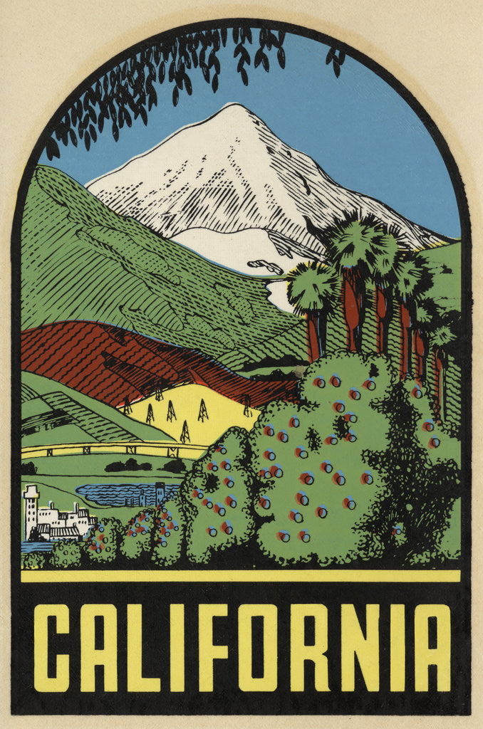 Detail of California Travel Decal by Anonymous