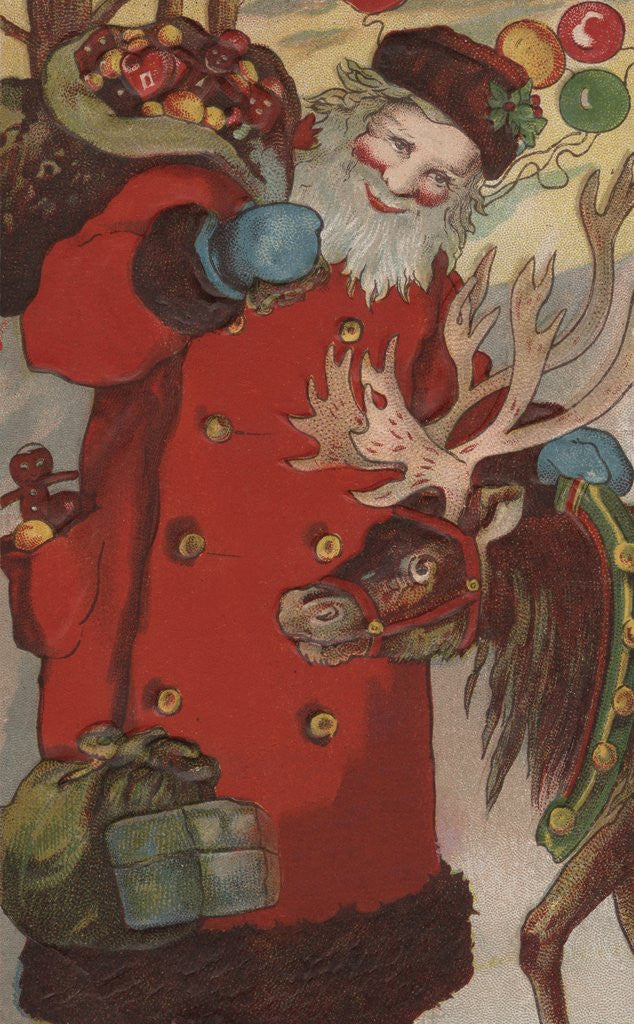 Detail of A Happy Christmas Postcard by Anonymous