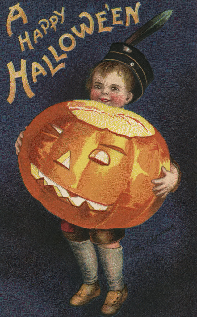 Detail of A Happy Hallowe'en Postcard by Ellen H. Clapsaddle