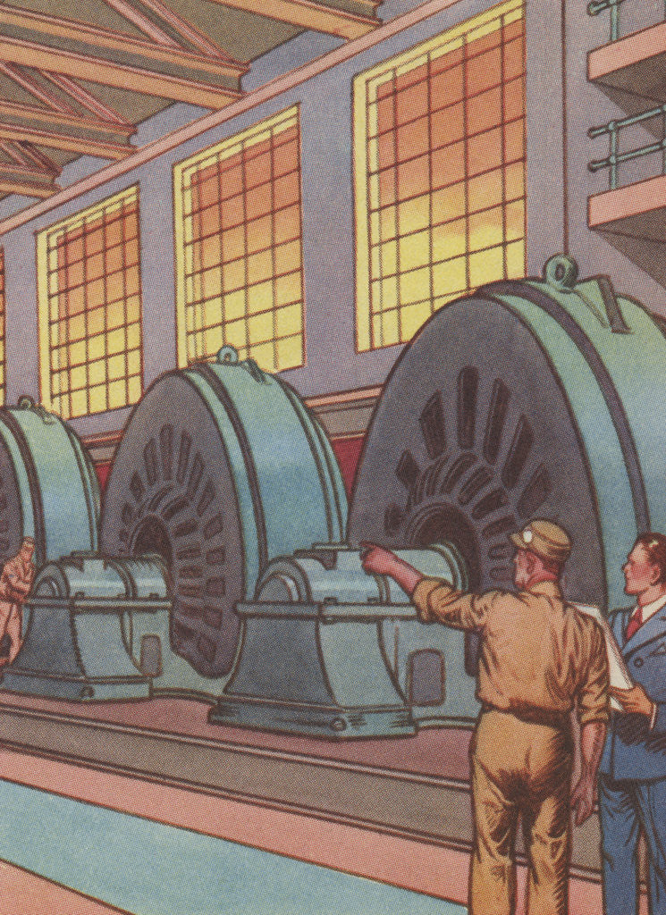 Detail of Electric Light Generators Illustration by Anonymous