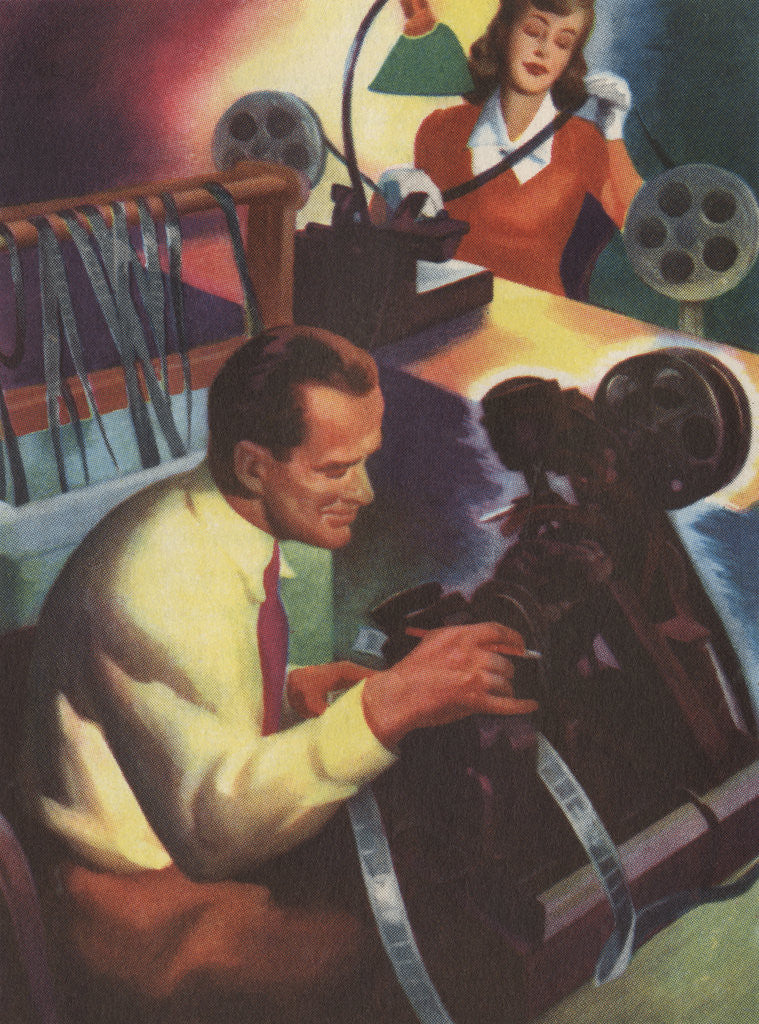 Detail of Editing Film Illustration by Corbis