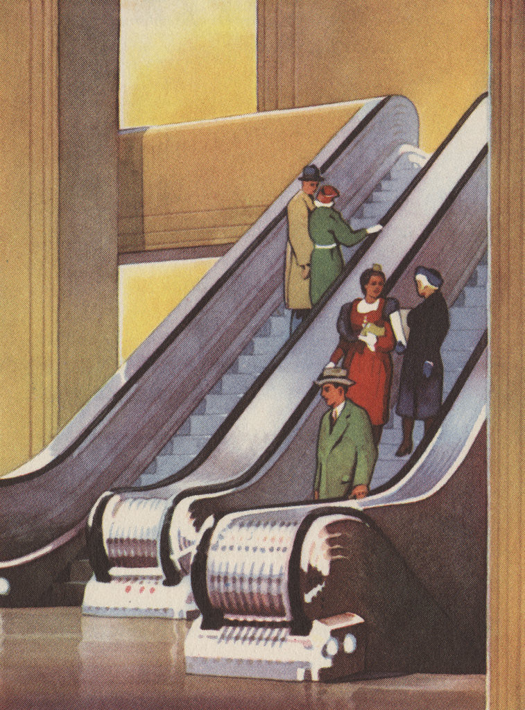 Detail of A Moving Stairway Illustration by Anonymous