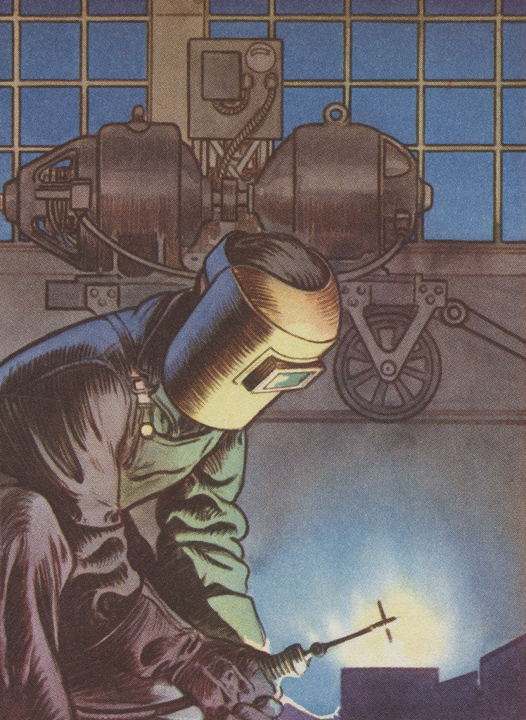 Detail of Electric Welding Illustration by Anonymous