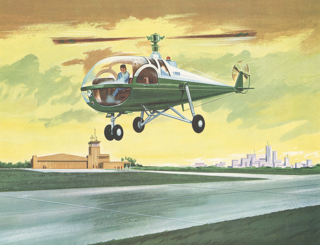Detail of Illustration of Helicopter by Corbis