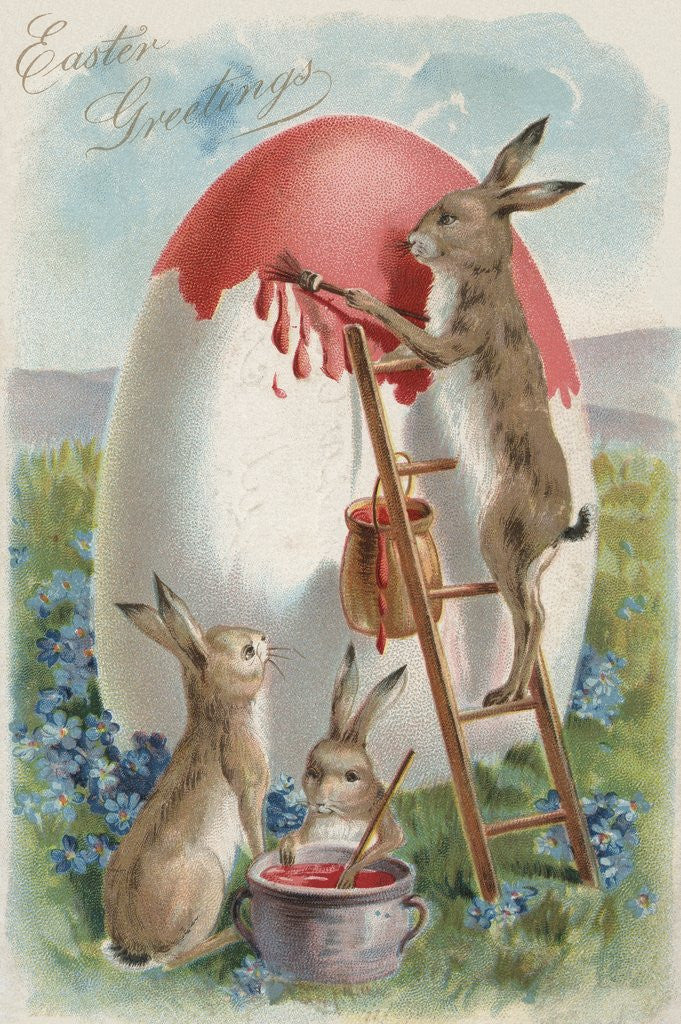 Detail of Easter Greetings Postcard by Corbis