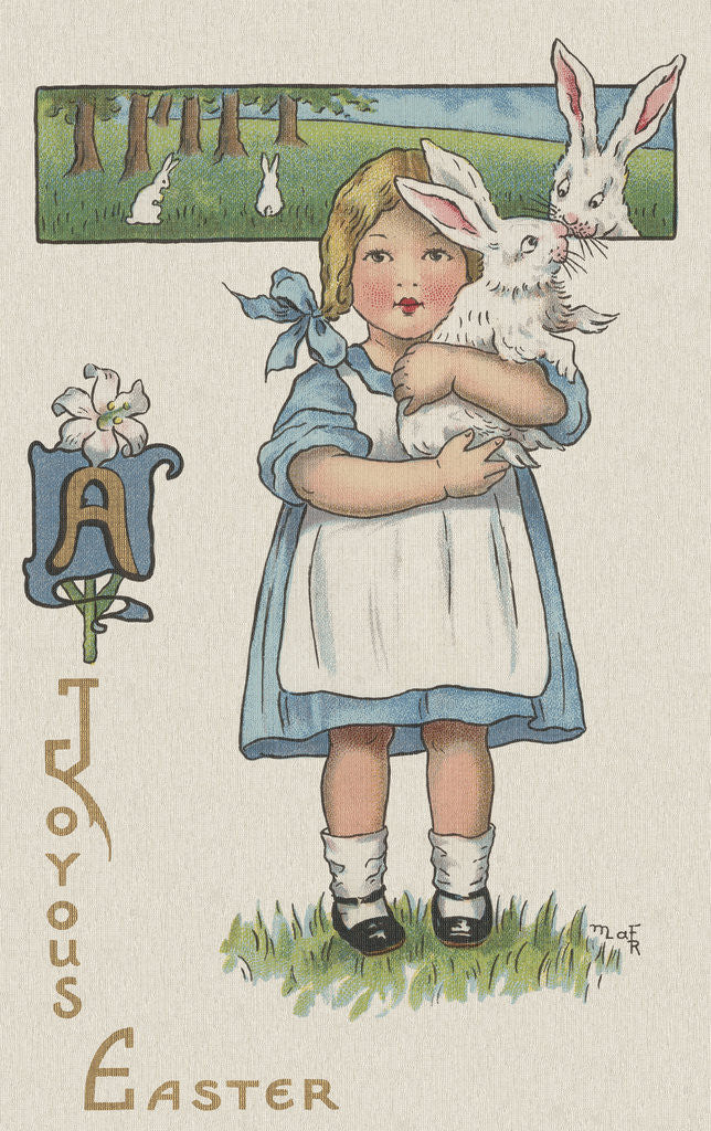 Detail of A Joyous Easter Postcard by Anonymous
