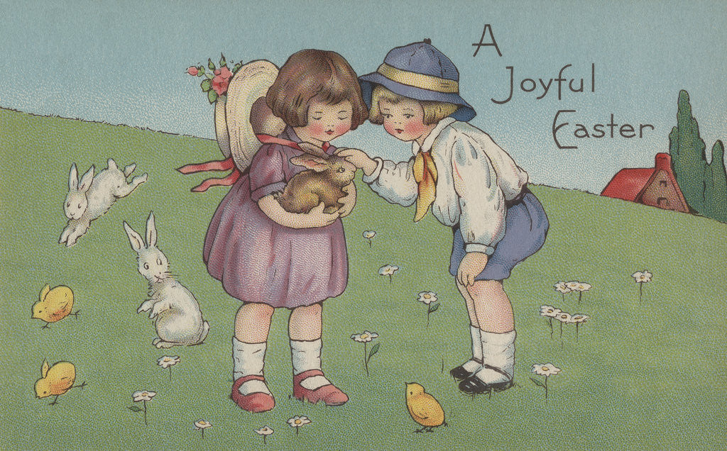 Detail of A Joyful Easter Postcard by Anonymous