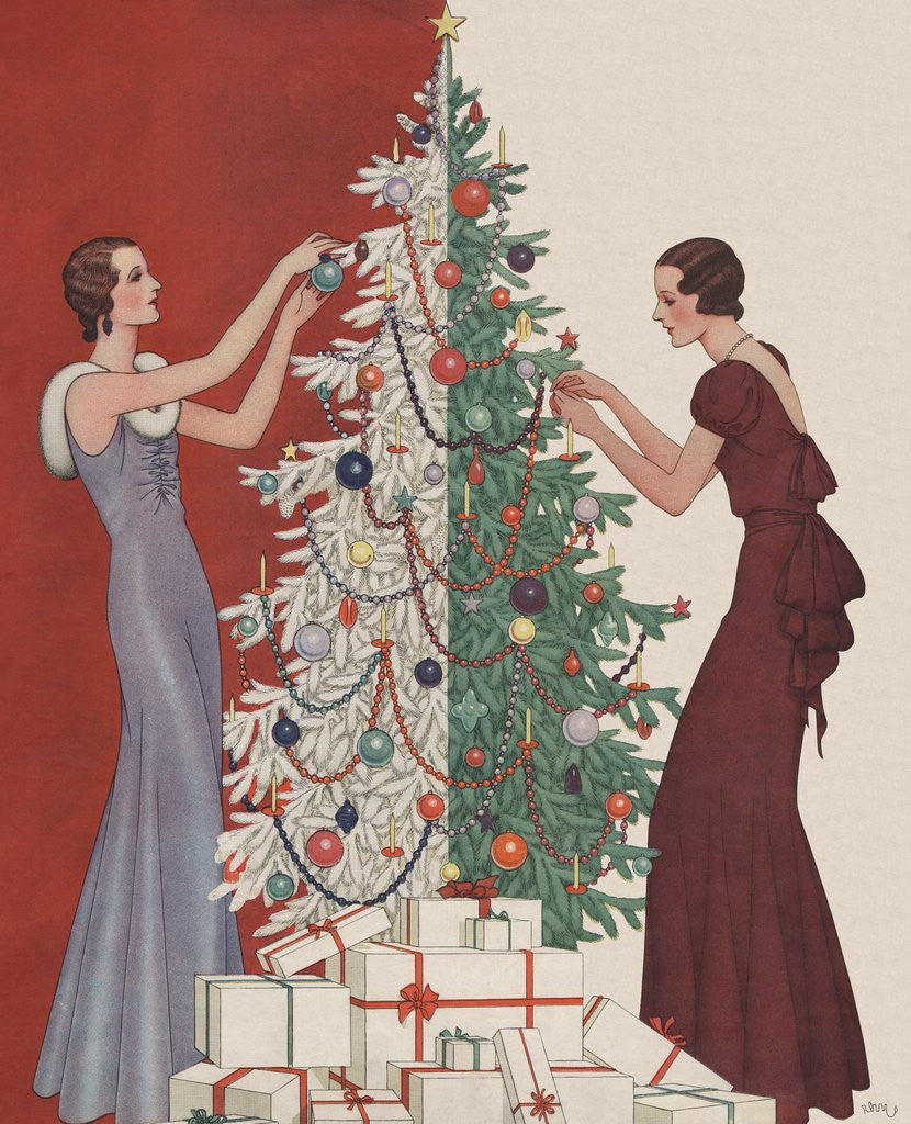Detail of Decorating the Christmas Tree by Dynevor Rhys