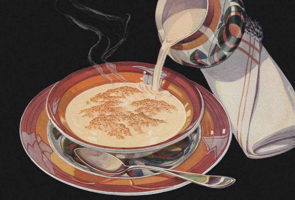 Detail of Illustration of Bowl of Hot Cereal by Anonymous