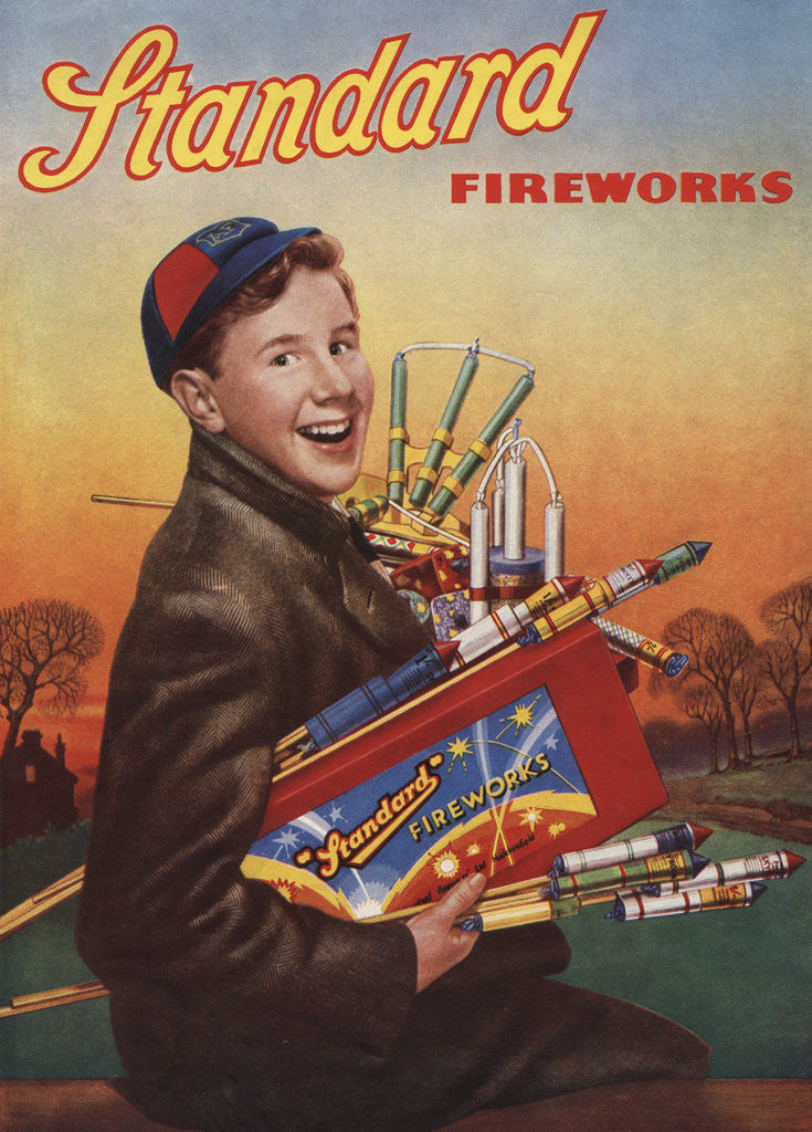 Detail of Standard Fireworks Magazine Advertisement by Corbis