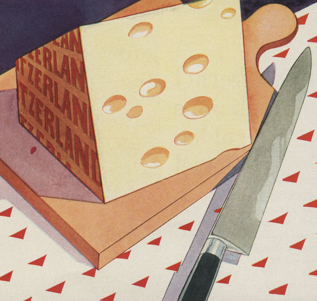 Detail of Illustration of Swiss Cheese by Corbis
