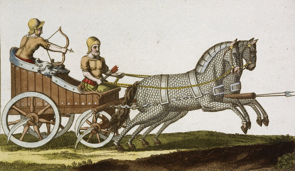Detail of Print of Ancient Syrian Chariot by Corbis