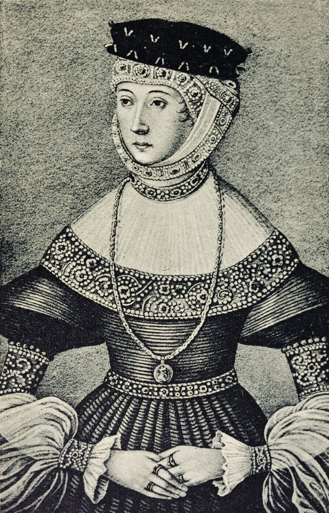 Detail of Portrait of Barbara Radziwillowna by Anonymous