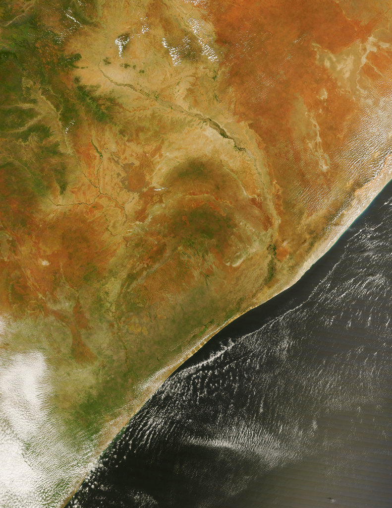 Detail of Low Earth Orbit View of Kenya, Somalia and Ethiopia by Anonymous