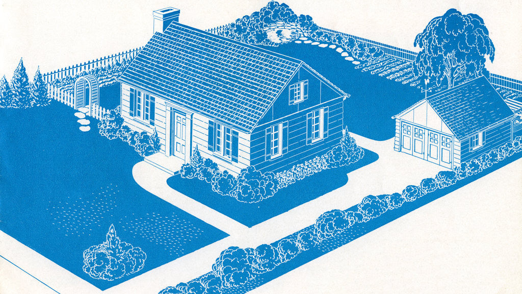 Detail of Illustration of Ideal American Home by Anonymous