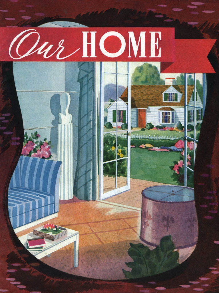 Detail of Illustration of Ideal American Home by Anonymous
