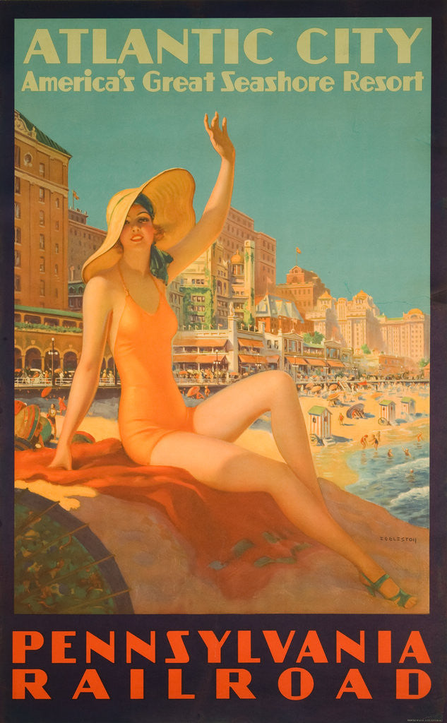 Detail of Atlantic City Poster by Edward M. Eggleston