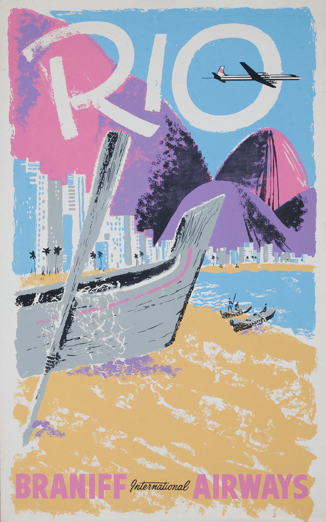 Detail of Rio Braniff International Airways Poster by Anonymous