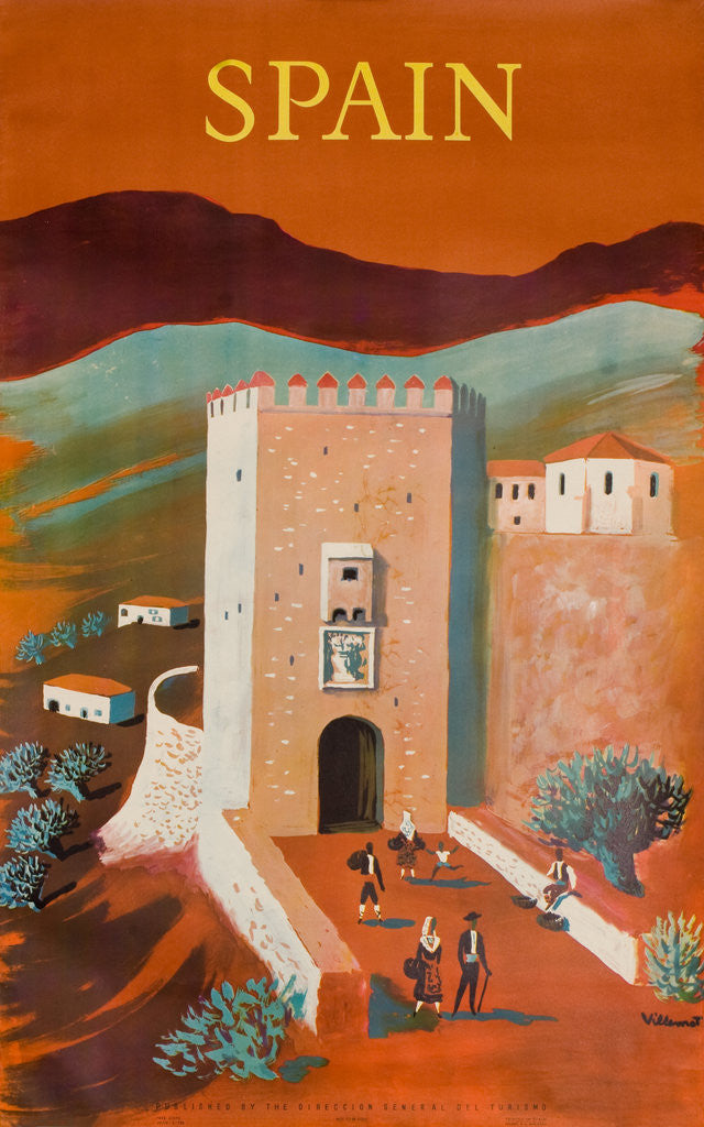 Detail of Spain Poster by Bernard Villemot