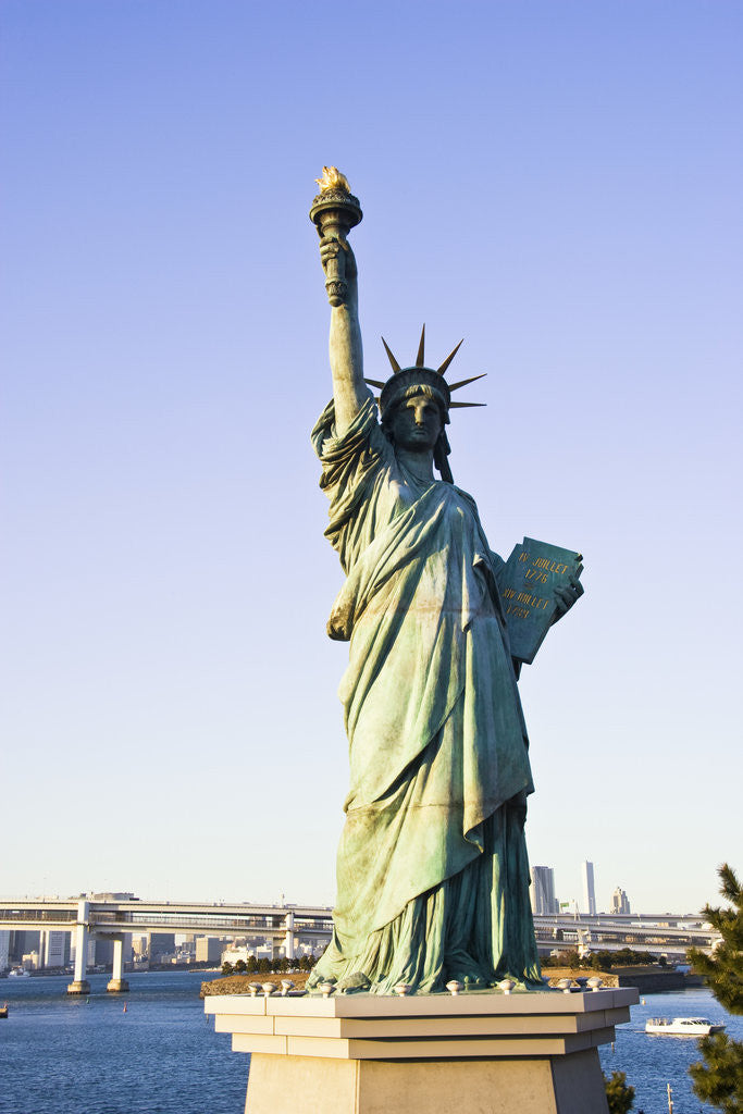 Detail of Liberty Statue and Rainbow Bridge by Anonymous