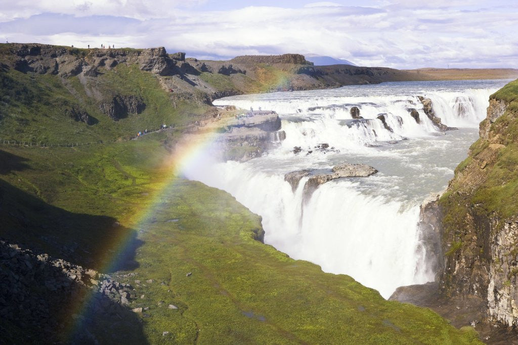 Detail of Rainbow over Gulfoss Waterfall by Anonymous