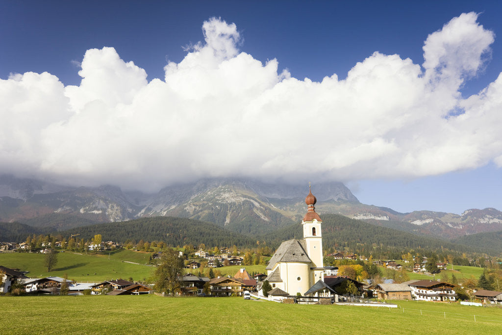 Detail of Church in Mountain Village by Anonymous