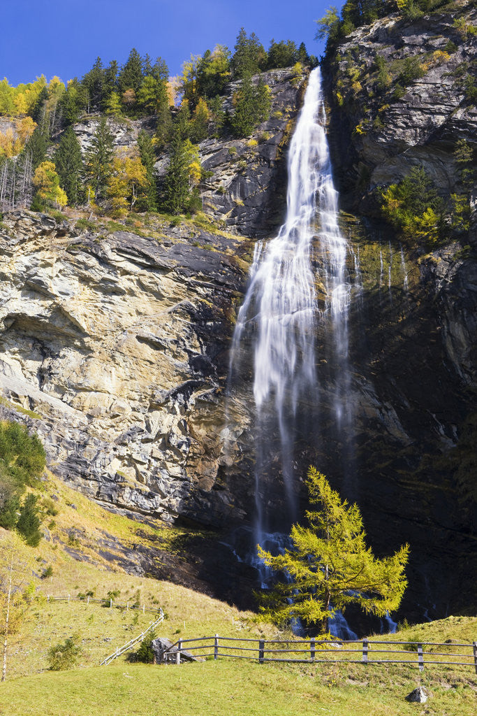 Detail of Fallbach Waterfall in Autumn by Corbis