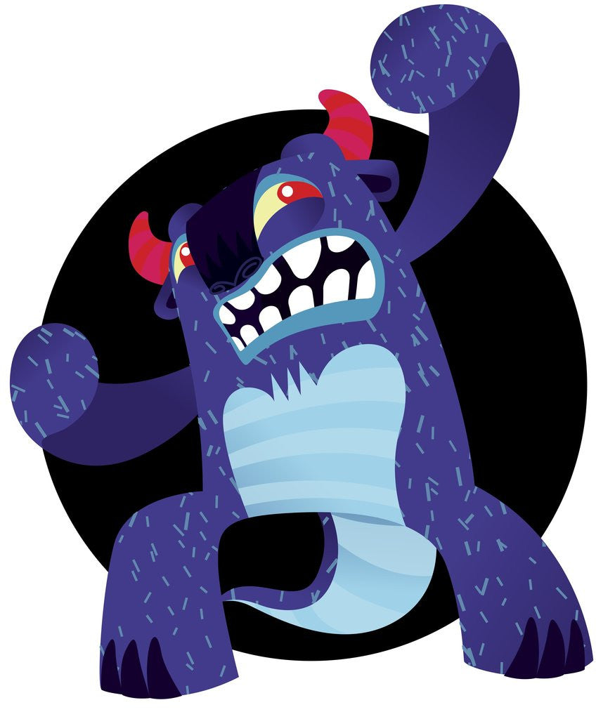 Detail of Cute Blue Monster by Corbis