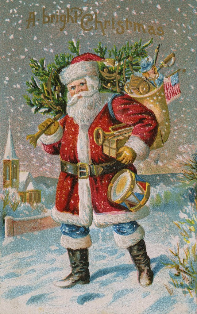 Detail of A Bright Christmas Postcard by Anonymous
