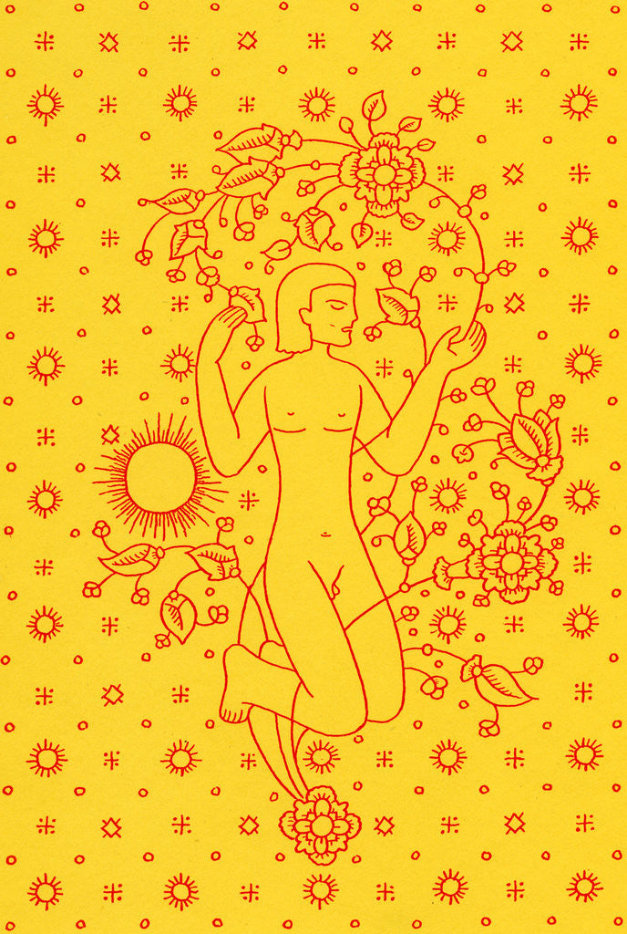 Detail of Illustration of Adam by Valenti Angelo