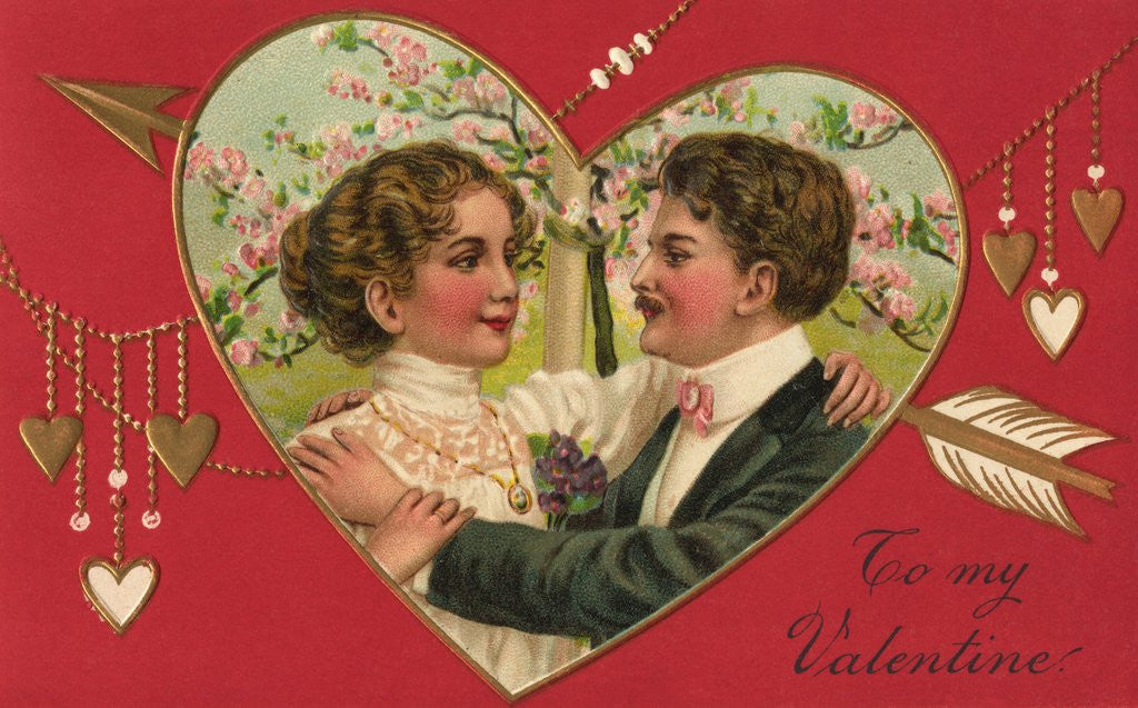 Detail of To My Valentine Postcard by Anonymous