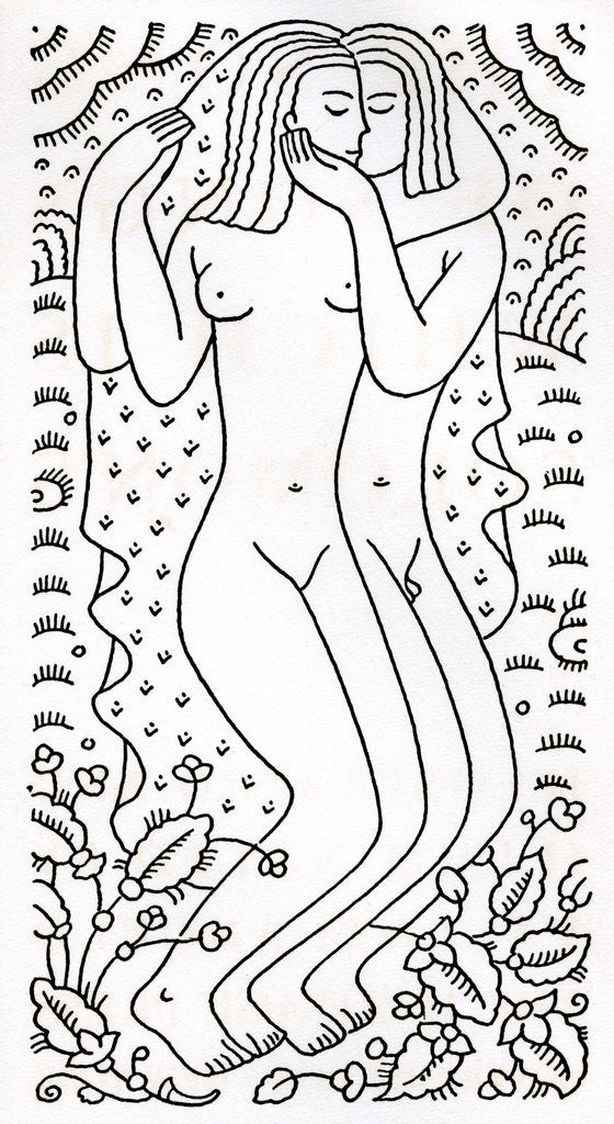 Detail of Illustration of Adam and Eve by Valenti Angelo