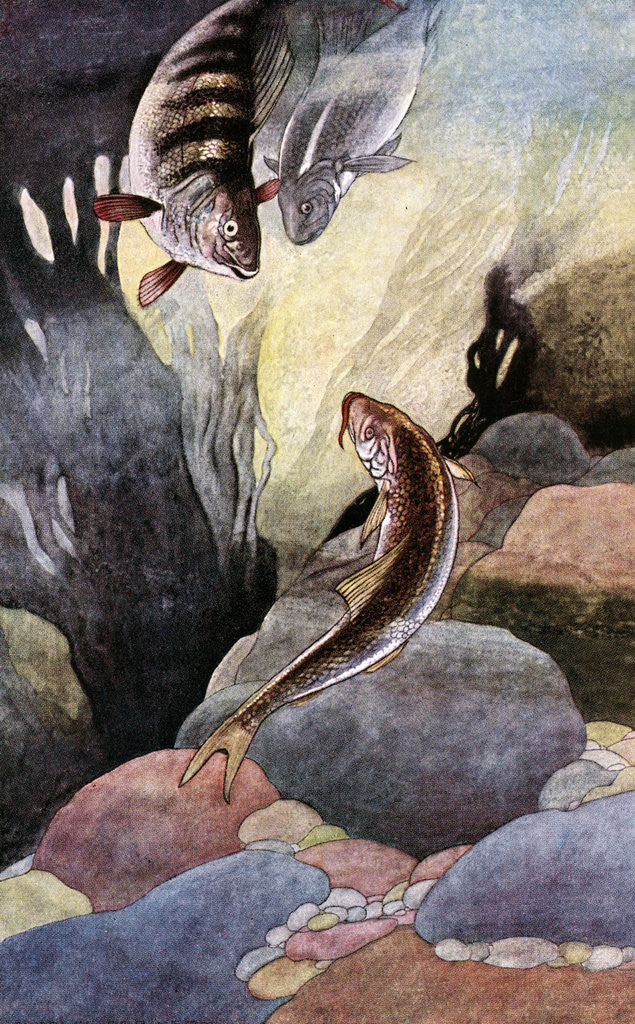 Detail of Illustration of Magical Fish by Charles Robinson