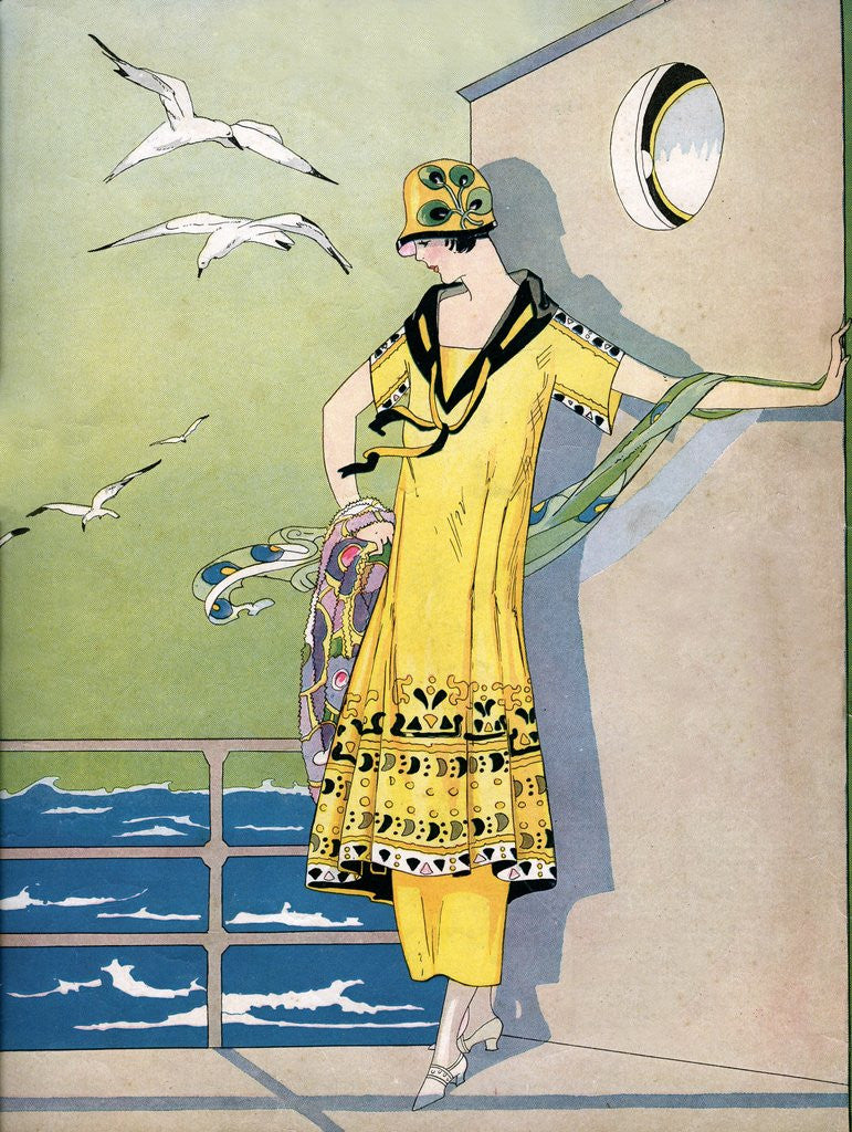 Detail of Illustration of Woman in 1920s Fashion by Corbis