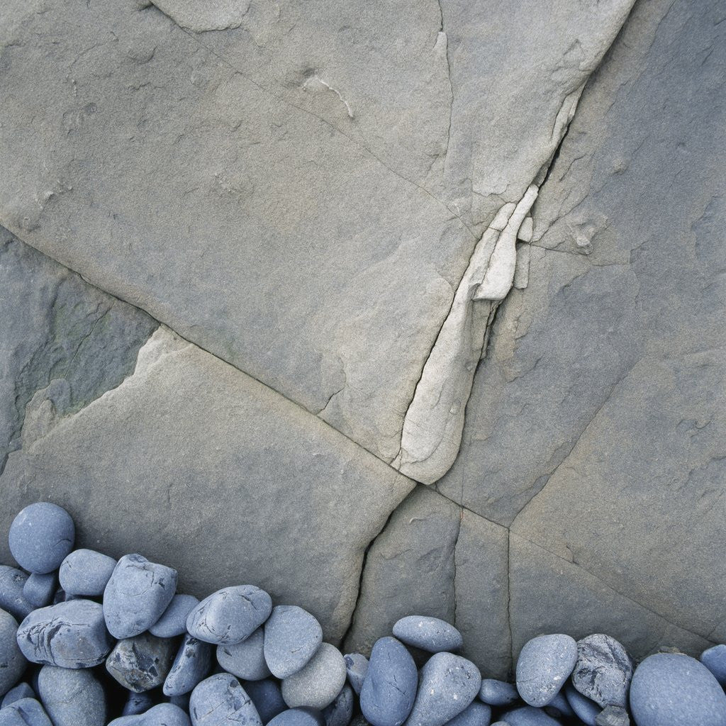 Detail of Gray Pebbles and Boulder by Anonymous