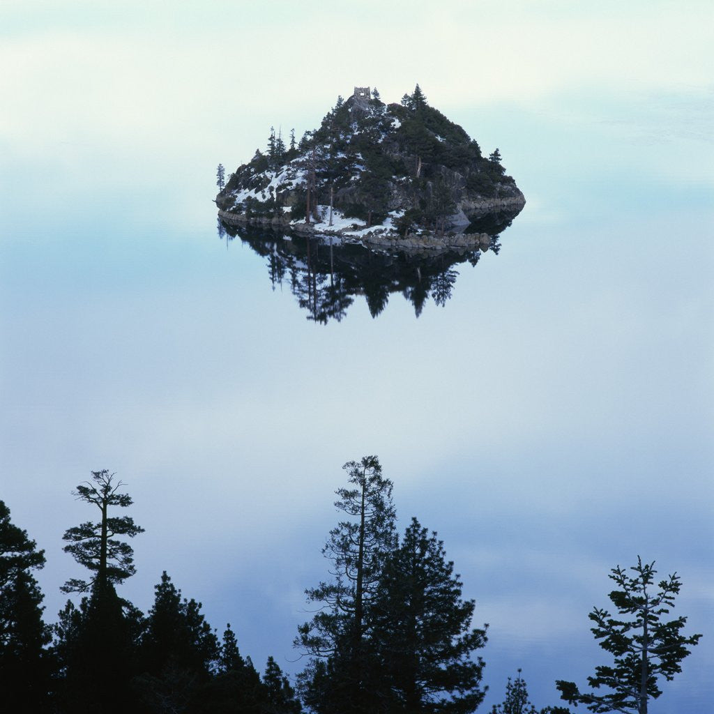 Detail of Island in Lake Tahoe by Anonymous