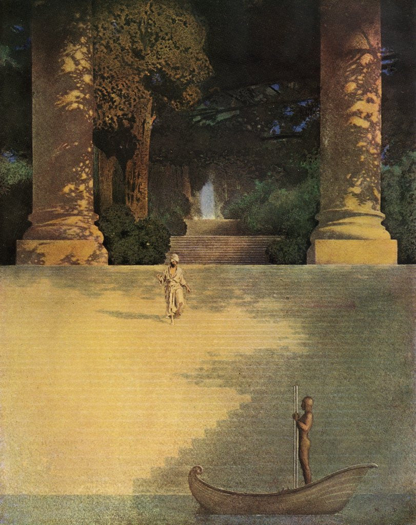 Detail of Prince Agib Illustration by Maxfield Parrish