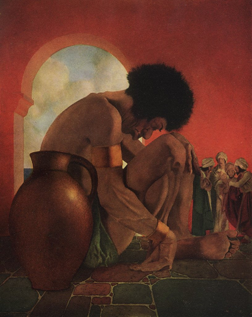 Detail of Third Voyage of Sinbad Illustration by Maxfield Parrish