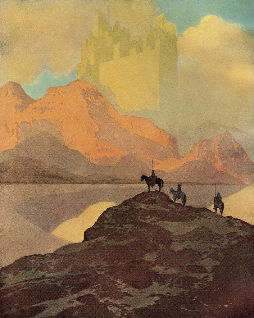 Detail of City of Brass Illustration by Maxfield Parrish