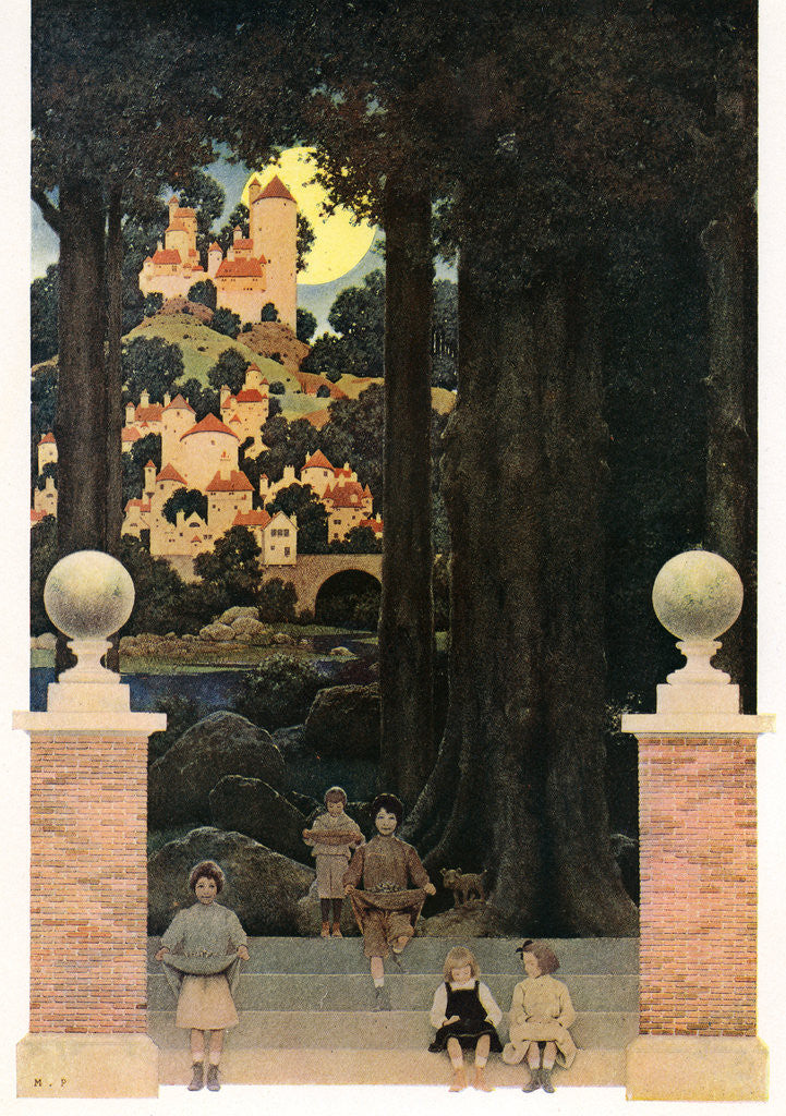 Detail of The Sugar-Plum Tree by Maxfield Parrish