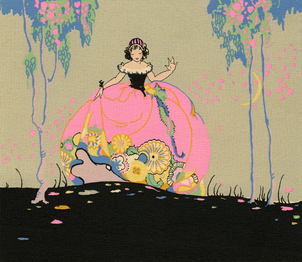 Detail of Illustration of Princess in Forest by Anonymous