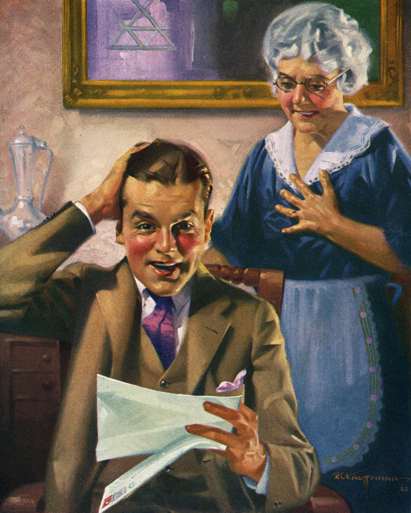 Detail of That Christmas Check by R.C. Kauffmann