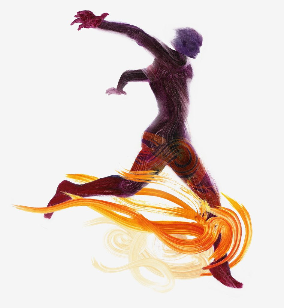 Detail of Runner and Flames by Corbis